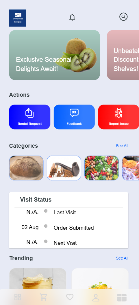 Home & Promotions — Mobile