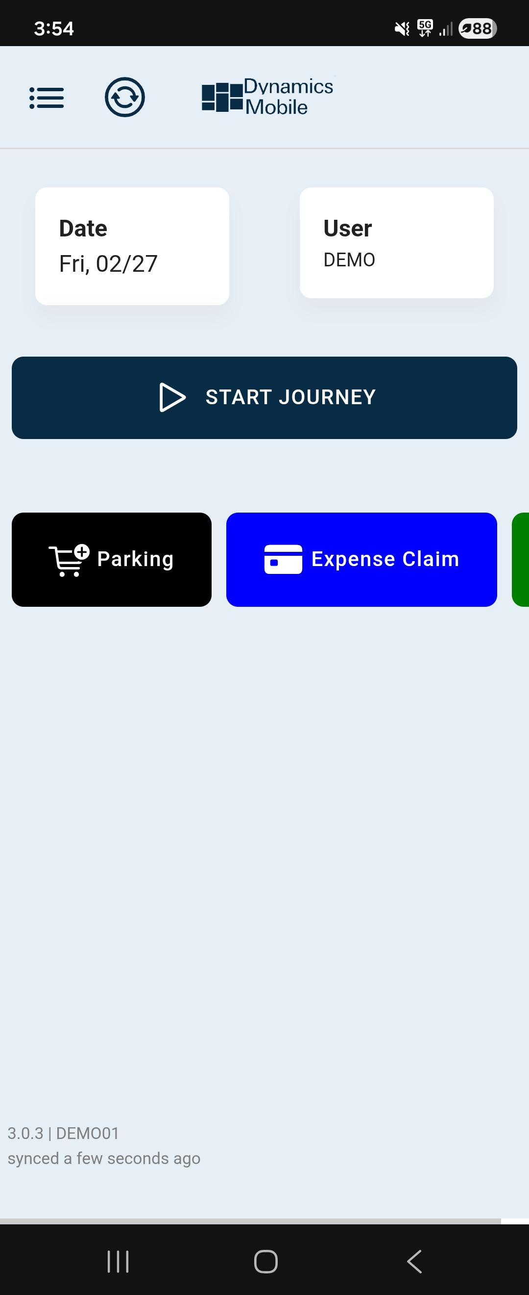App Home Screen — Mobile